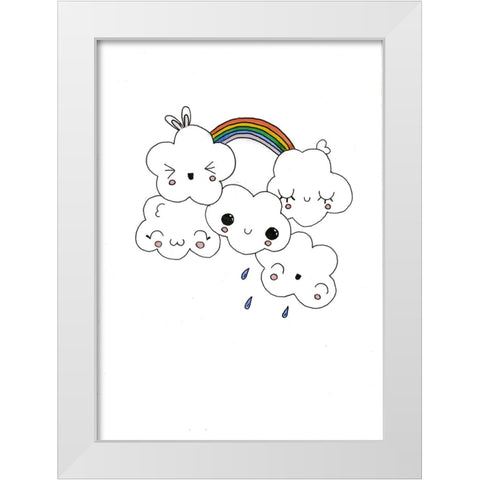 061a White Modern Wood Framed Art Print by Steel, Emma