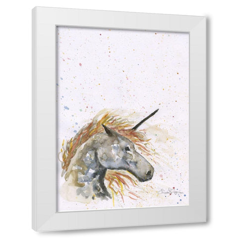 066a White Modern Wood Framed Art Print by Steel, Emma