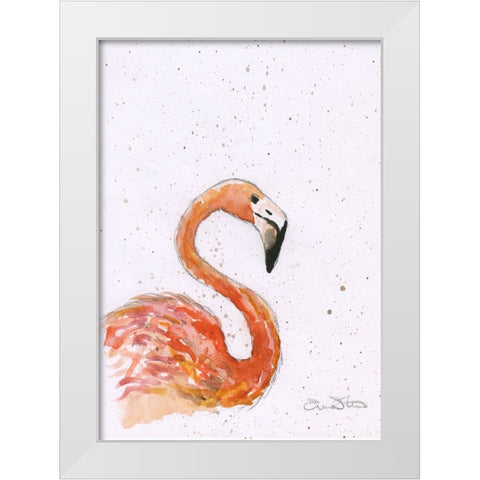 071a White Modern Wood Framed Art Print by Steel, Emma