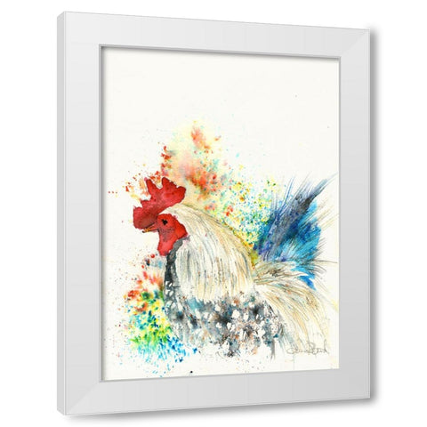 072a White Modern Wood Framed Art Print by Steel, Emma