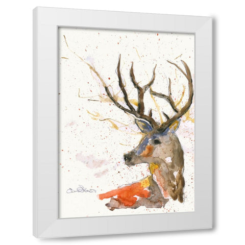074a White Modern Wood Framed Art Print by Steel, Emma