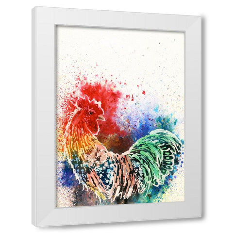 081a White Modern Wood Framed Art Print by Steel, Emma