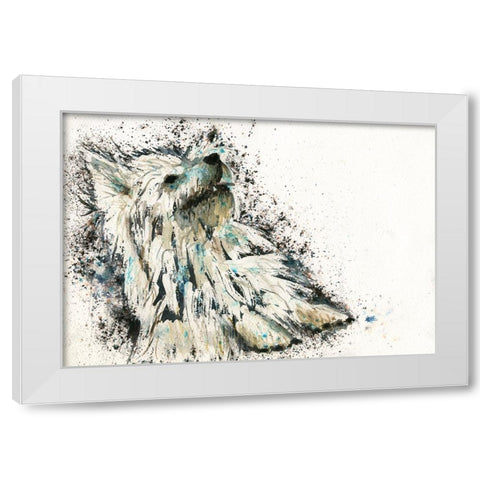 083a White Modern Wood Framed Art Print by Steel, Emma