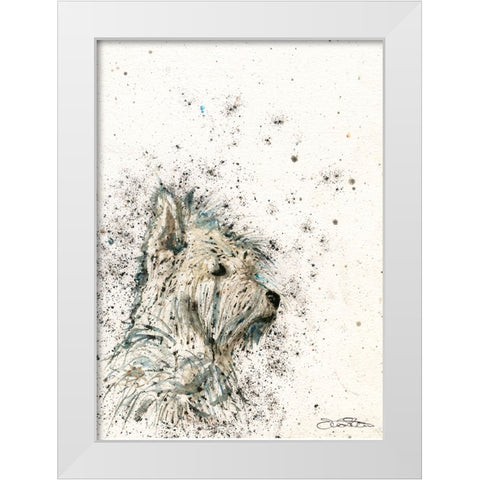 087a White Modern Wood Framed Art Print by Steel, Emma
