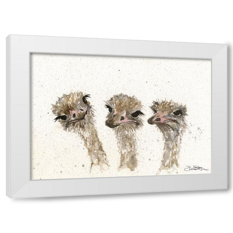 092a White Modern Wood Framed Art Print by Steel, Emma