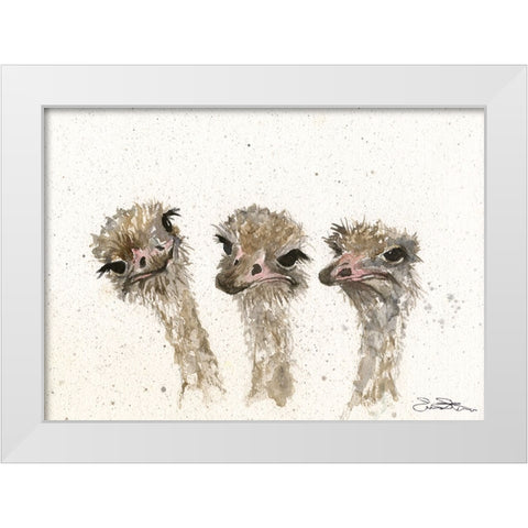 092a White Modern Wood Framed Art Print by Steel, Emma