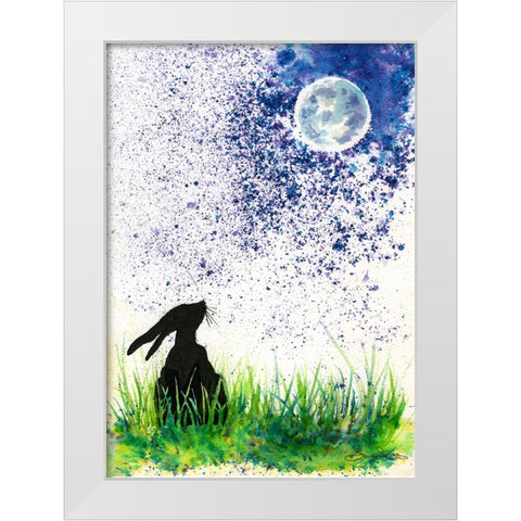 094a White Modern Wood Framed Art Print by Steel, Emma