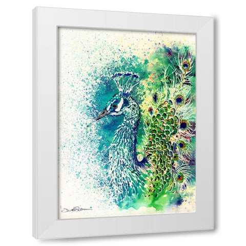 100a White Modern Wood Framed Art Print by Steel, Emma