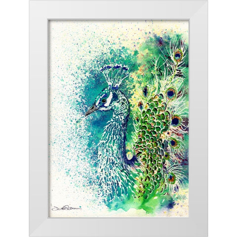 100a White Modern Wood Framed Art Print by Steel, Emma