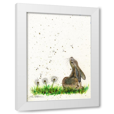 101a White Modern Wood Framed Art Print by Steel, Emma