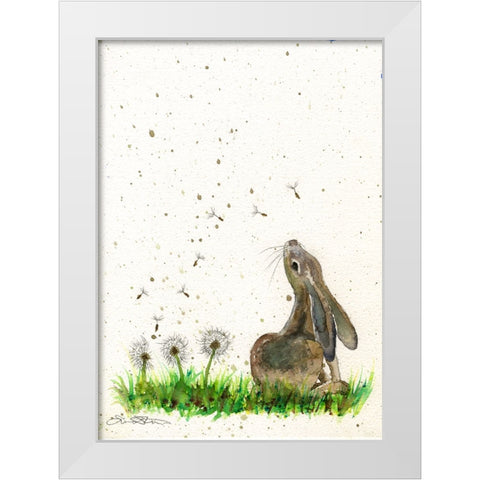 101a White Modern Wood Framed Art Print by Steel, Emma