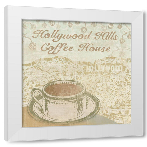 Hollywood Coffee House White Modern Wood Framed Art Print by Clark, Erin