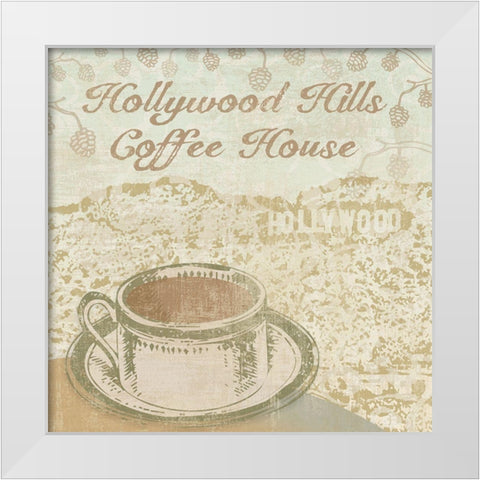 Hollywood Coffee House White Modern Wood Framed Art Print by Clark, Erin