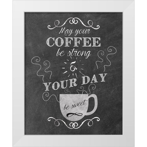 Sweet Coffee White Modern Wood Framed Art Print by Clark, Erin