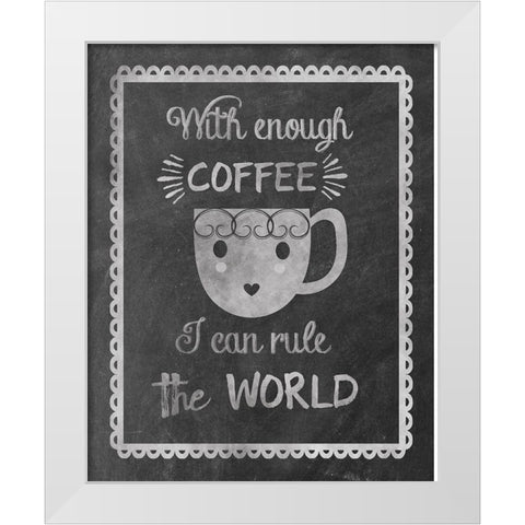 Rule Coffee White Modern Wood Framed Art Print by Clark, Erin