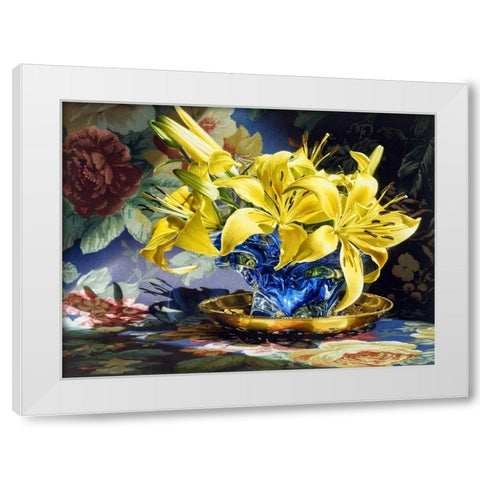 Fire And Ice White Modern Wood Framed Art Print by Chartier, Francois