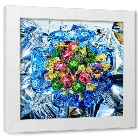 Rhapsodie in Blue White Modern Wood Framed Art Print by Chartier, Francois