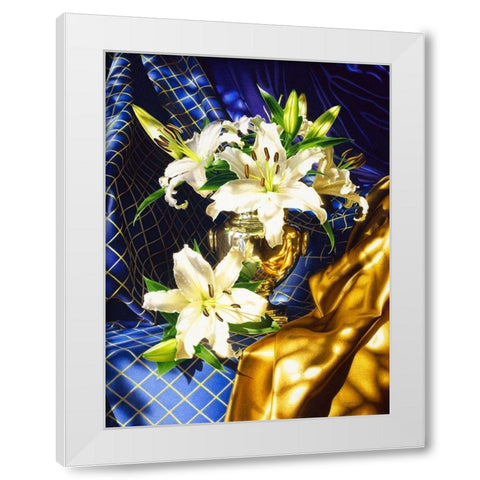 Rosegarden White Modern Wood Framed Art Print by Chartier, Francois