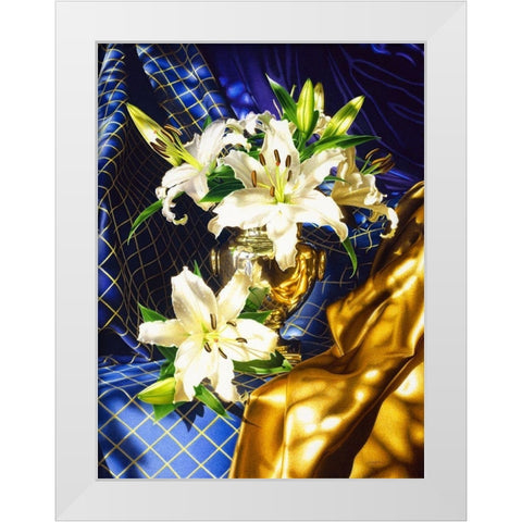 Rosegarden White Modern Wood Framed Art Print by Chartier, Francois