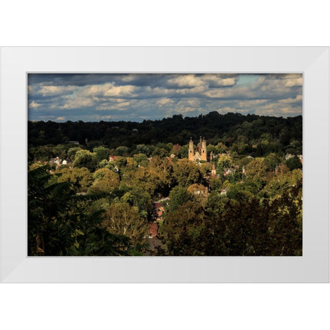 St. Marys Church, Marietta Oh White Modern Wood Framed Art Print by Galloimages Online