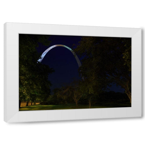 Arch In The Park White Modern Wood Framed Art Print by Galloimages Online
