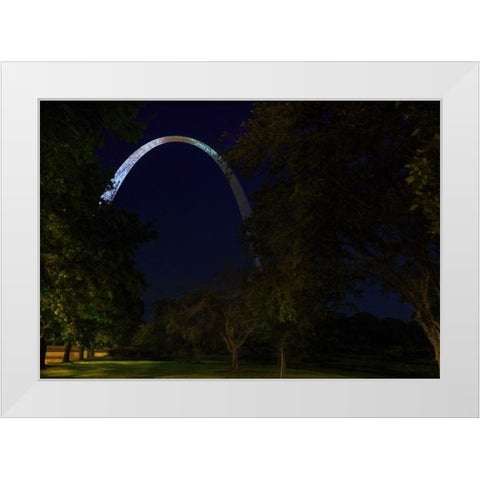 Arch In The Park White Modern Wood Framed Art Print by Galloimages Online