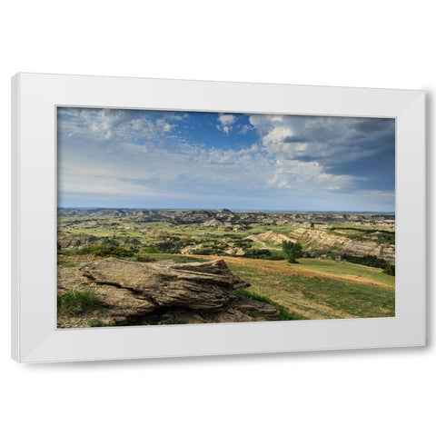 Bucks Hill View White Modern Wood Framed Art Print by Galloimages Online