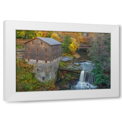 Lantermans Mill White Modern Wood Framed Art Print by Galloimages Online