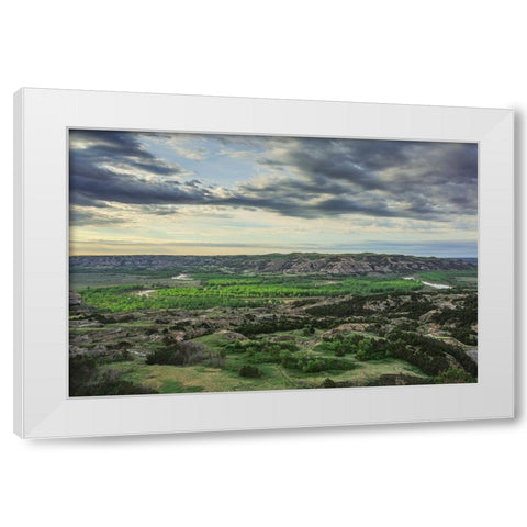 Oxbow Overlook (TRNP) White Modern Wood Framed Art Print by Galloimages Online