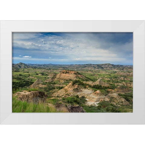Painted Canyon 1 White Modern Wood Framed Art Print by Galloimages Online