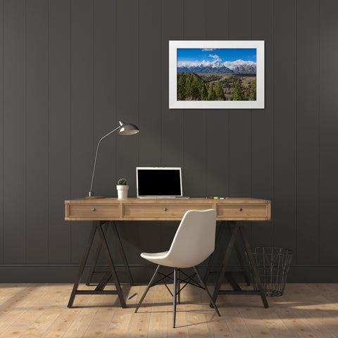 Snake River Overlook White Modern Wood Framed Art Print by Galloimages Online