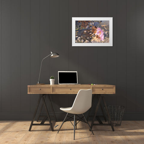 Age Of Innocence White Modern Wood Framed Art Print by Stevenson, Graeme