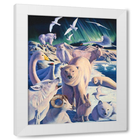 Arctic Mysteries White Modern Wood Framed Art Print by Stevenson, Graeme
