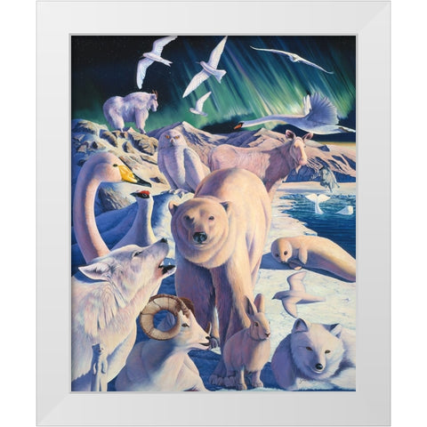 Arctic Mysteries White Modern Wood Framed Art Print by Stevenson, Graeme