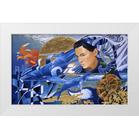 Atlantis Rising White Modern Wood Framed Art Print by Stevenson, Graeme