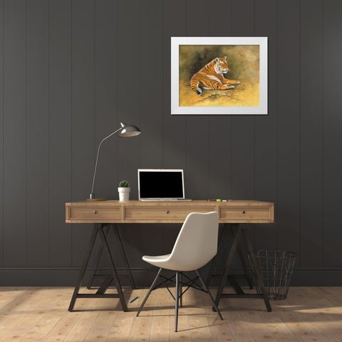 Burning Bright White Modern Wood Framed Art Print by Stevenson, Graeme
