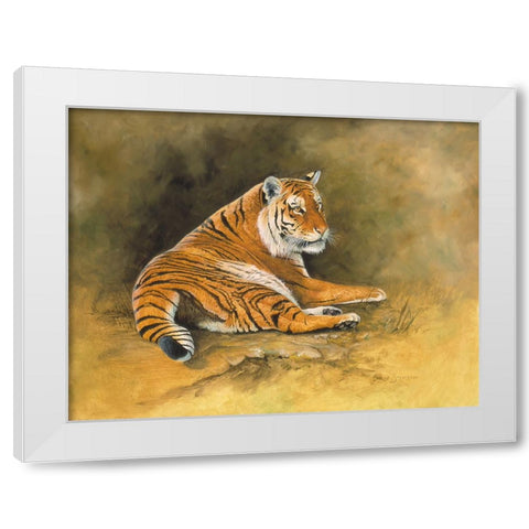 Burning Bright White Modern Wood Framed Art Print by Stevenson, Graeme