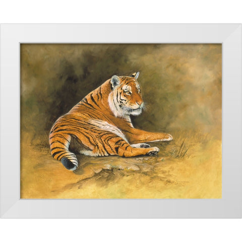 Burning Bright White Modern Wood Framed Art Print by Stevenson, Graeme