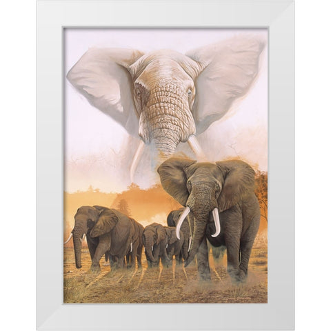 Confrontation White Modern Wood Framed Art Print by Stevenson, Graeme