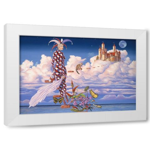 Dont Let The Bed Bugs Bite White Modern Wood Framed Art Print by Stevenson, Graeme