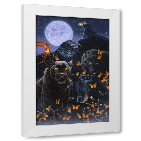 Ebony White Modern Wood Framed Art Print by Stevenson, Graeme