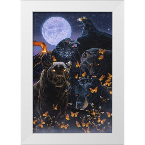 Ebony White Modern Wood Framed Art Print by Stevenson, Graeme