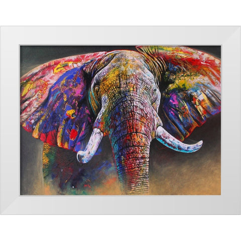 Electric Charge White Modern Wood Framed Art Print by Stevenson, Graeme