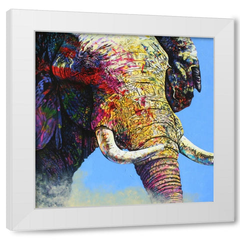 Electric Matriarch White Modern Wood Framed Art Print by Stevenson, Graeme