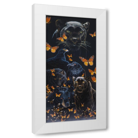 Gaurdian Angel White Modern Wood Framed Art Print by Stevenson, Graeme