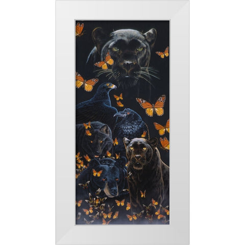 Gaurdian Angel White Modern Wood Framed Art Print by Stevenson, Graeme