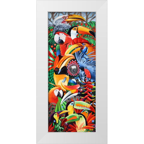 Heads Up White Modern Wood Framed Art Print by Stevenson, Graeme