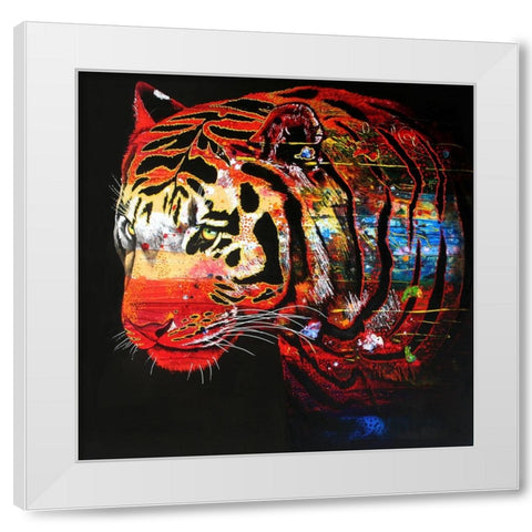 In The Forest Of The Night White Modern Wood Framed Art Print by Stevenson, Graeme