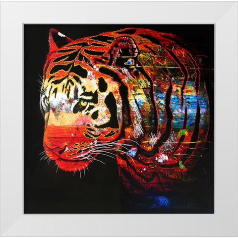 In The Forest Of The Night White Modern Wood Framed Art Print by Stevenson, Graeme