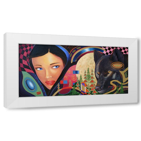In The Forest White Modern Wood Framed Art Print by Stevenson, Graeme